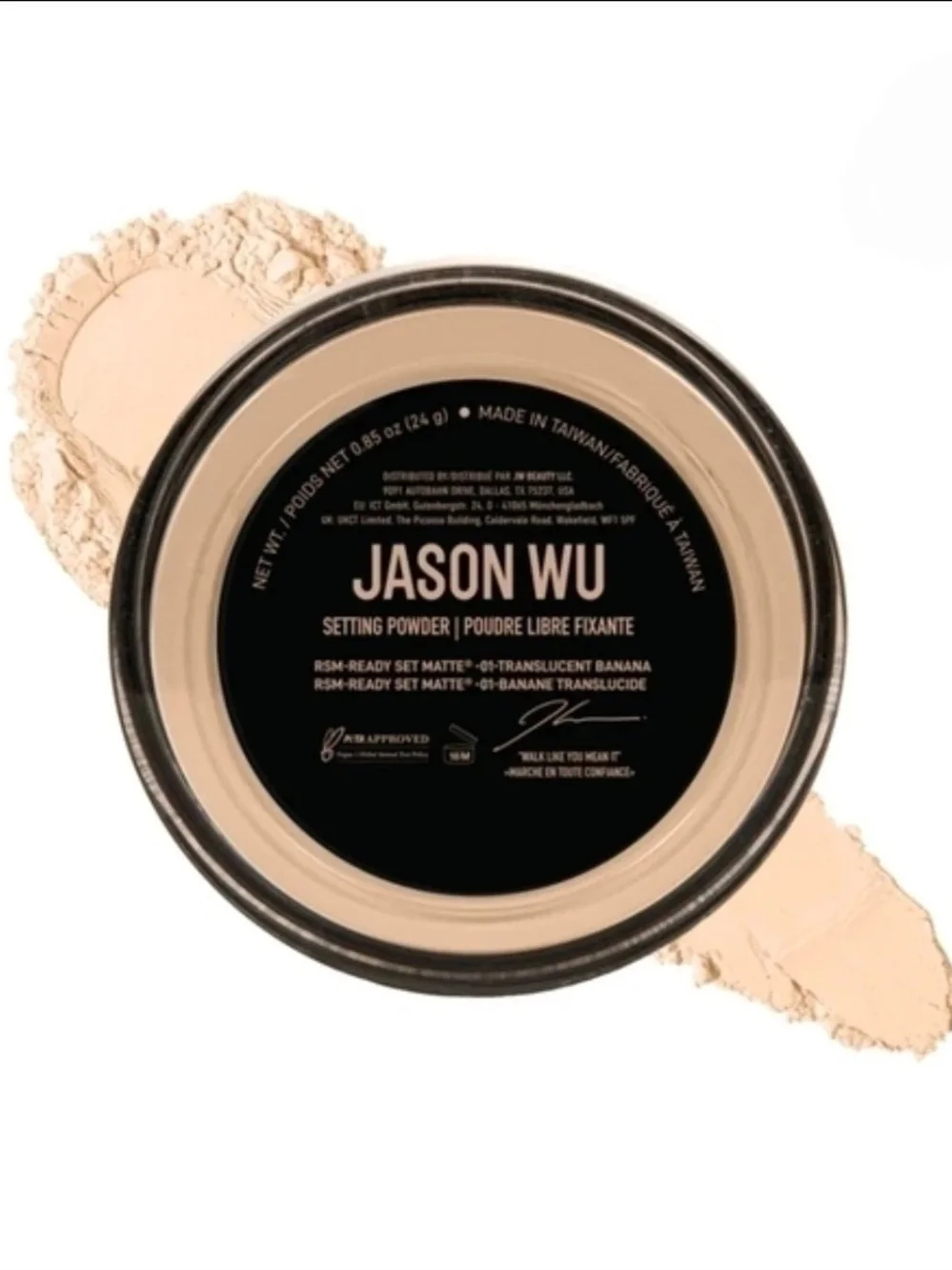 Luna Magic Double Sided Puff & Jason Wu Matte Powder Set- Transparent Banana NIB